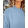 imageZESICA Womens Fall 2025 Casual Long Sleeve Crew Neck Side Slit Oversized Ribbed Knit Pullover Sweater TopsBlue