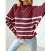 imageZESICA Womens Fall 2025 Turtleneck Batwing Long Sleeve Ribbed Knit Casual Soft Pullover Sweater Jumper TopPlum