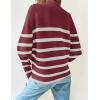 imageZESICA Womens Fall 2025 Turtleneck Batwing Long Sleeve Ribbed Knit Casual Soft Pullover Sweater Jumper TopPlum
