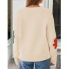 imageZESICA Womens Fall Floral Cardigan Sweaters 2025 Casual Long Sleeve Open Front Button Down V Neck Knit SweaterApricot