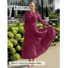 imageZESICA Womens 2025 Fall Long Sleeve Maxi Dress V Neck Hollow Out Eyelet A Line Long Flowy Casual Party DressesFuchsia