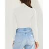 imageZESICA Womens Turtleneck Long Sleeve Shirts 2025 Fall Trendy Tops Slim Fitted Ribbed Knit Basic Casual SweaterWhite