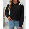 imageZESICA Womens Fall Long Sleeve Sweaters 2025 Crew Neck Knit Loose Dressy Pullover Tops Winter Trendy OutfitsBlack