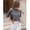 imageZESICA Womens Fall Long Sleeve Sweaters 2025 Crew Neck Knit Loose Dressy Pullover Tops Winter Trendy OutfitsGrey