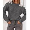 imageZESICA Womens Fall Long Sleeve Sweaters 2025 Crew Neck Knit Loose Dressy Pullover Tops Winter Trendy OutfitsGrey